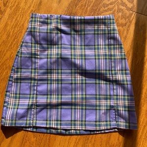 Brandy Melville Purple Plaid Skirt